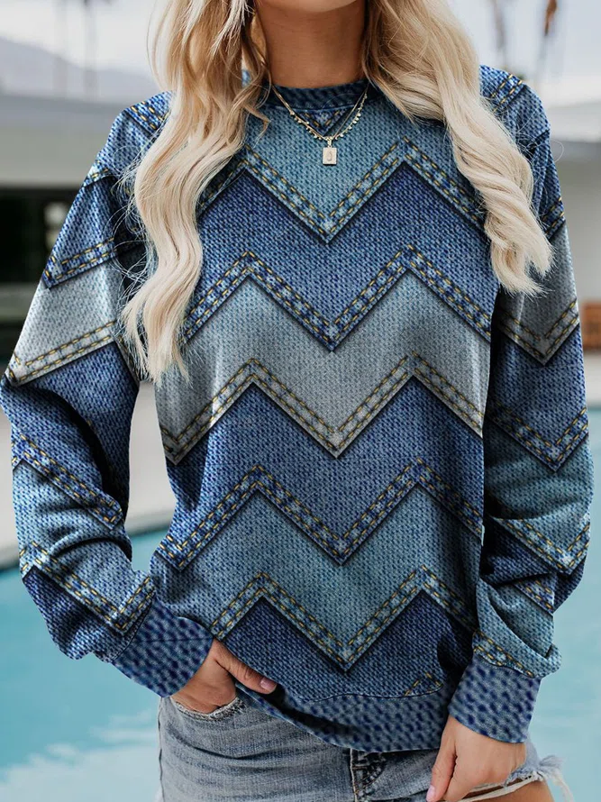 Louisa - Geometric Stylish Sweatshirt