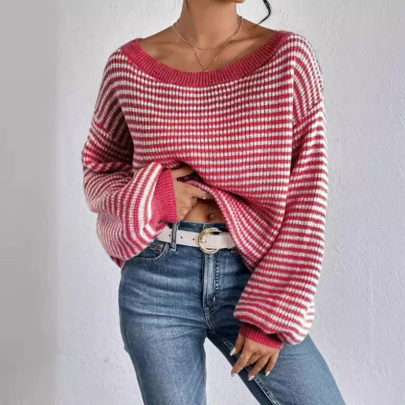 Eva - Cozy Striped Knit Sweater