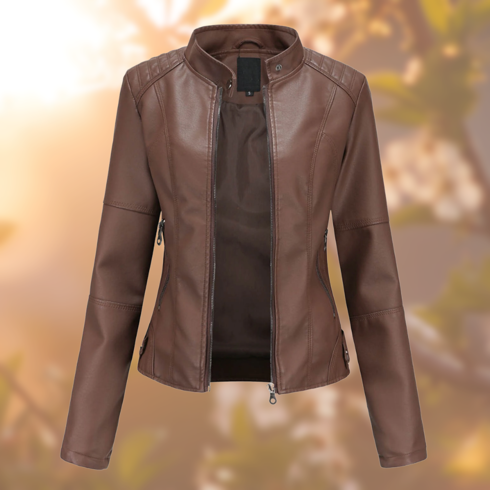 Rachel - Stylish leather jacket for women