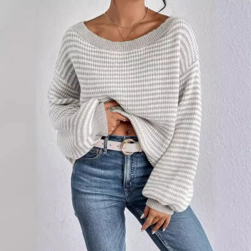 Eva - Cozy Striped Knit Sweater