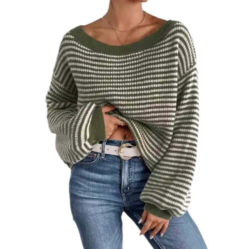 Eva - Cozy Striped Knit Sweater