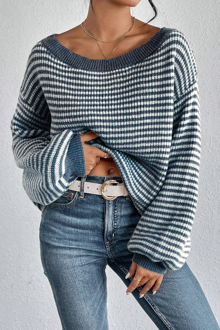 Eva - Cozy Striped Knit Sweater