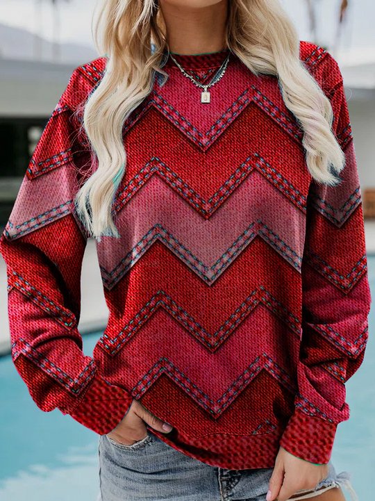 Louisa - Geometric Stylish Sweatshirt