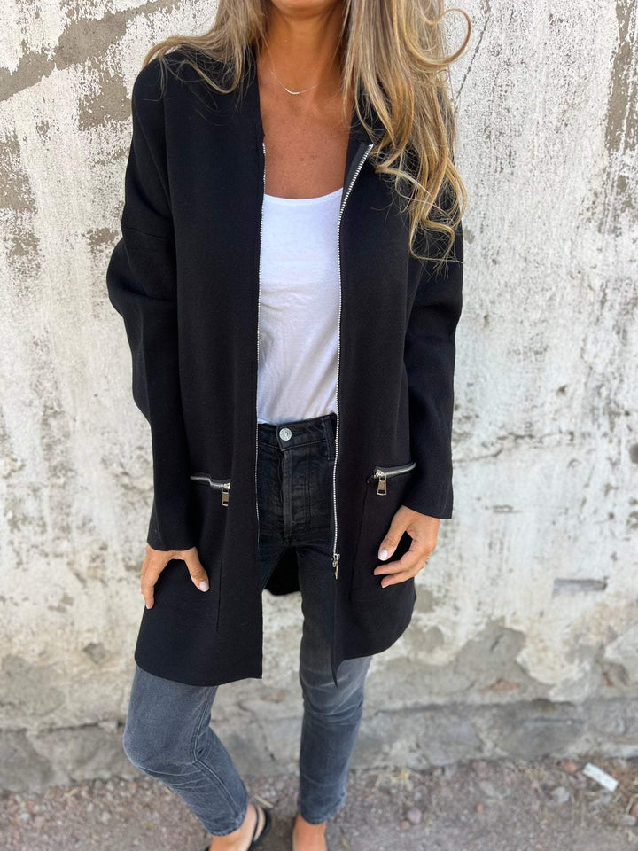 Julia | Long-sleeve zipped cardigan